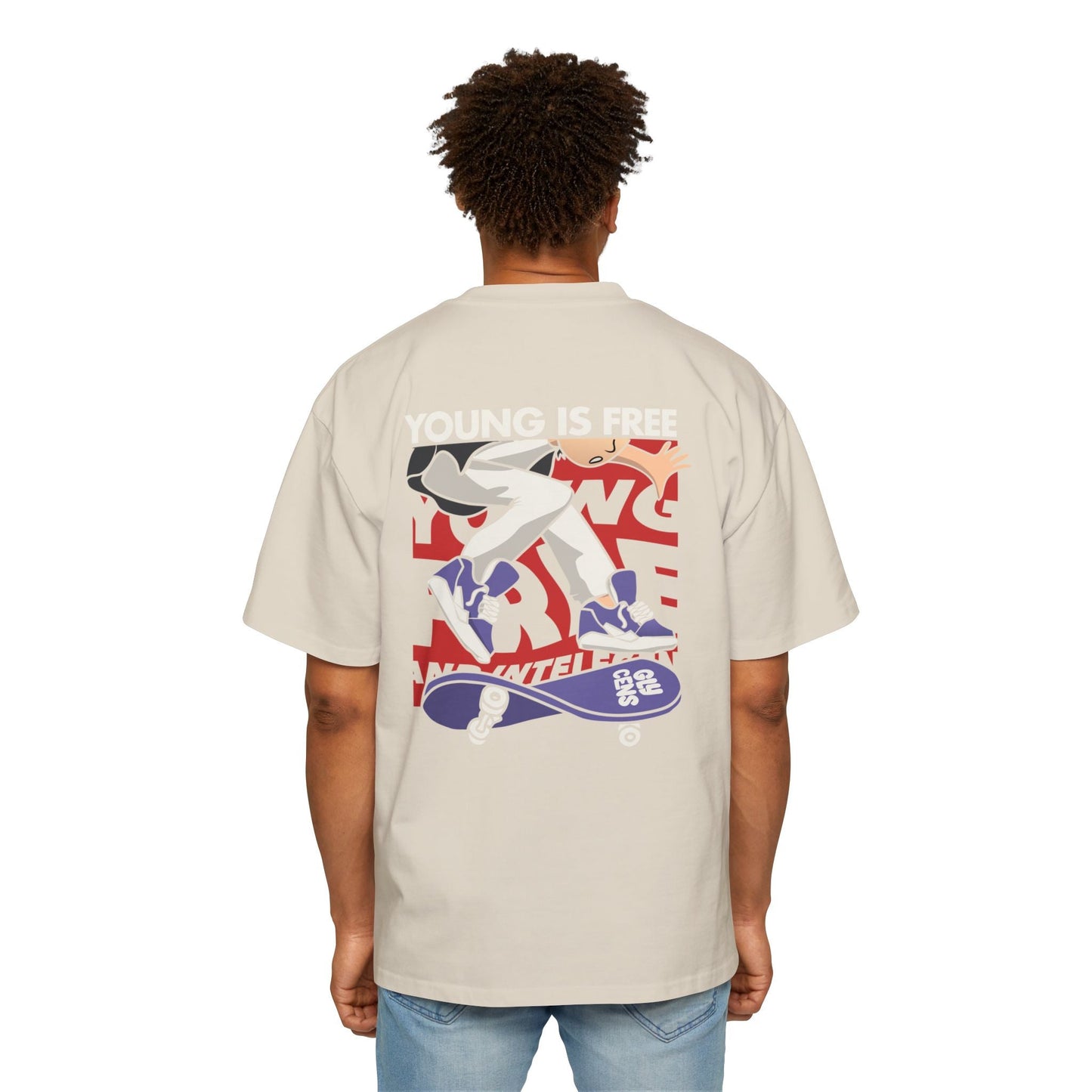 Skate Culture Men's Oversized Tee, Graphic Tee, Casual Wear, Streetwear, Birthday Gift, Summer Fashion, Youth Style - Maklenn