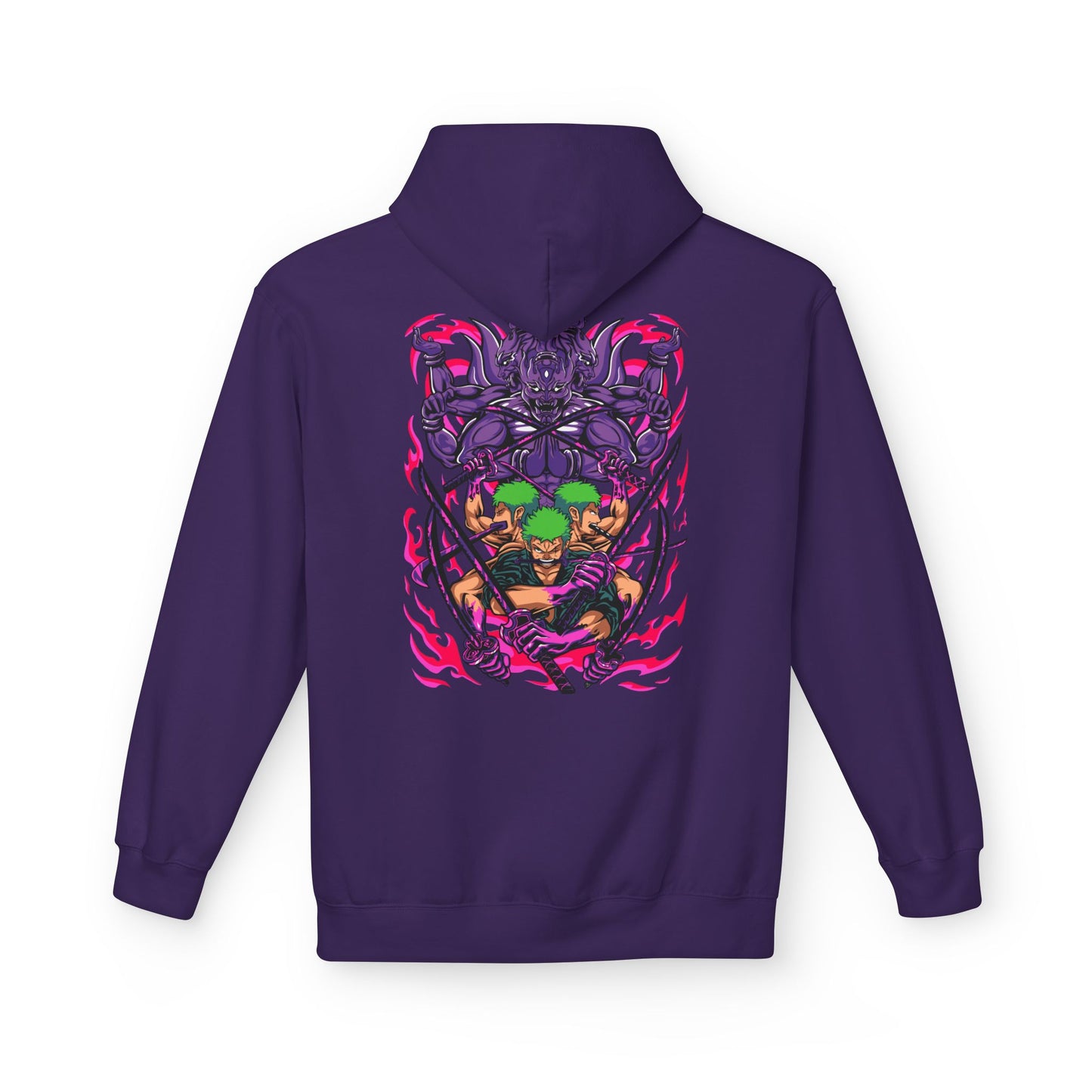 One Piece Zoro & Kuma Graphic Hoodie — Anime Pirate Crew Pullover