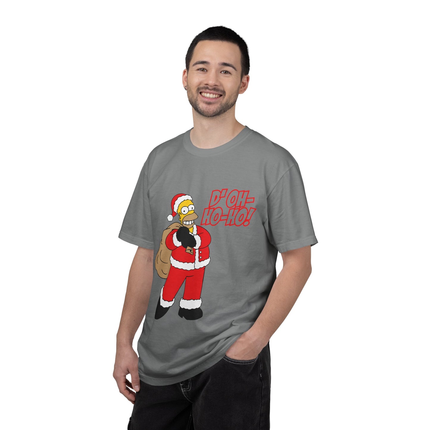 Holiday Cartoon Santa Tee — "D'oh-Ho-Ho!" Christmas T-Shirt Printify