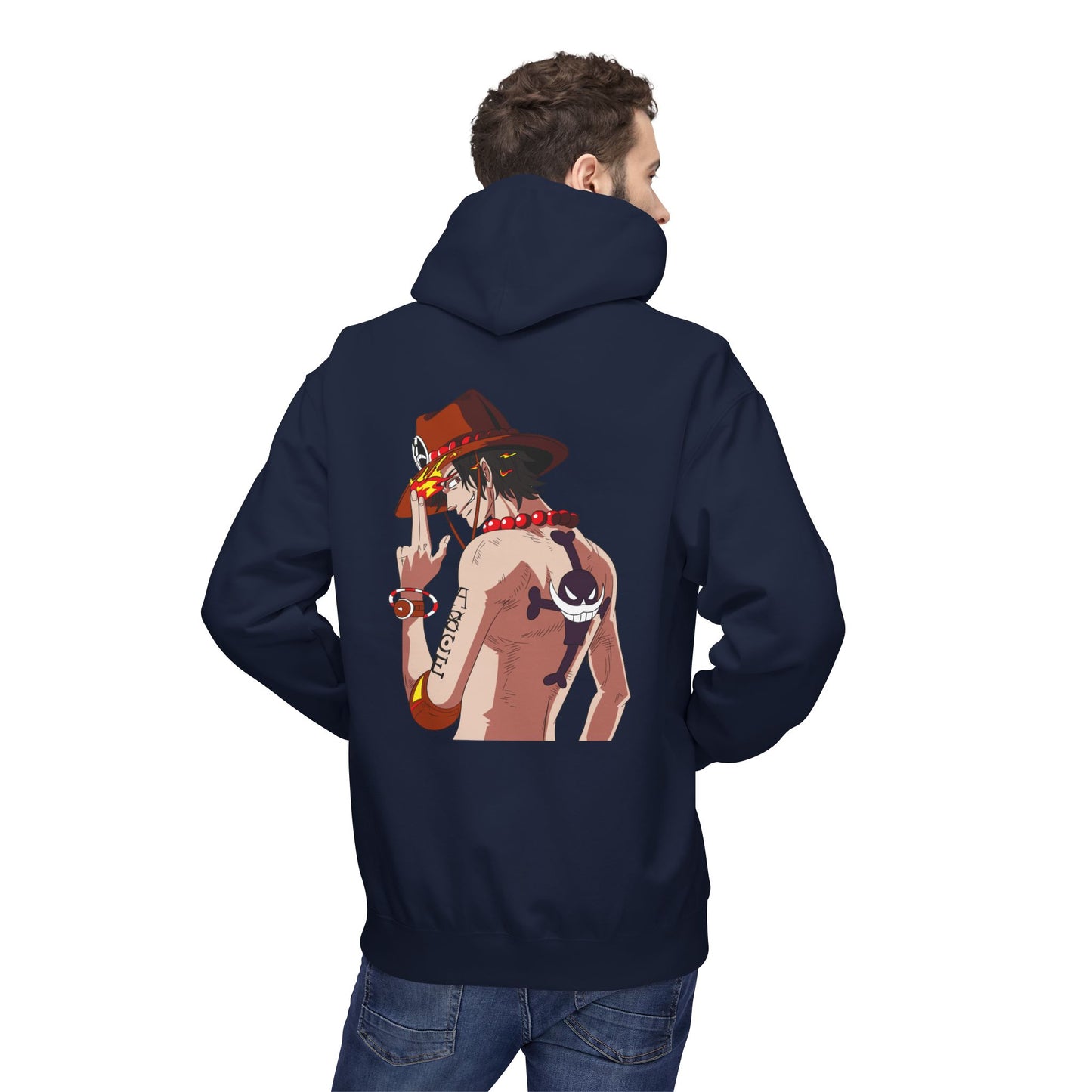 One Piece Ace Graphic Hoodie — Anime Pirate Crew Sweatshirt