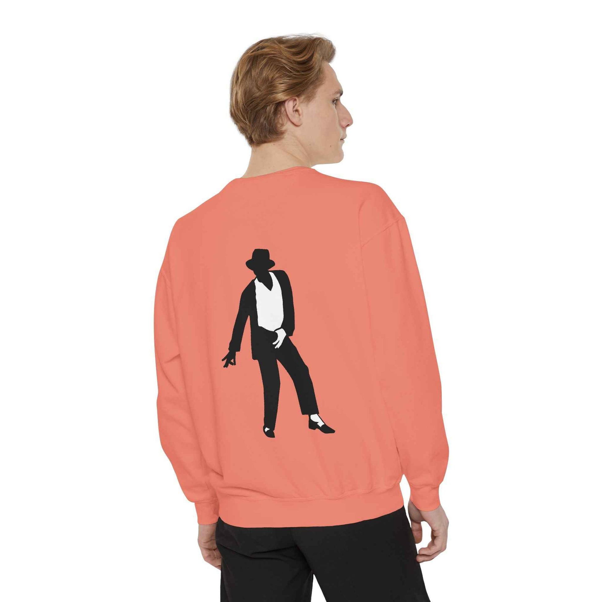 Stylish Unisex Garment-Dyed Sweatshirt, Casual Wear, Gift for Music Lovers, Retro Fashion, Unique Streetwear, Perfect for Parties,Michel jackson style sweatshirt,USA trend sweatshirt