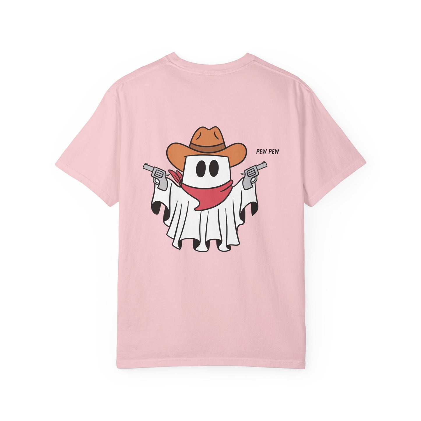 Ghost Cowboy T-Shirt — 'Pew Pew' Western Ghost Graphic Tee Printify