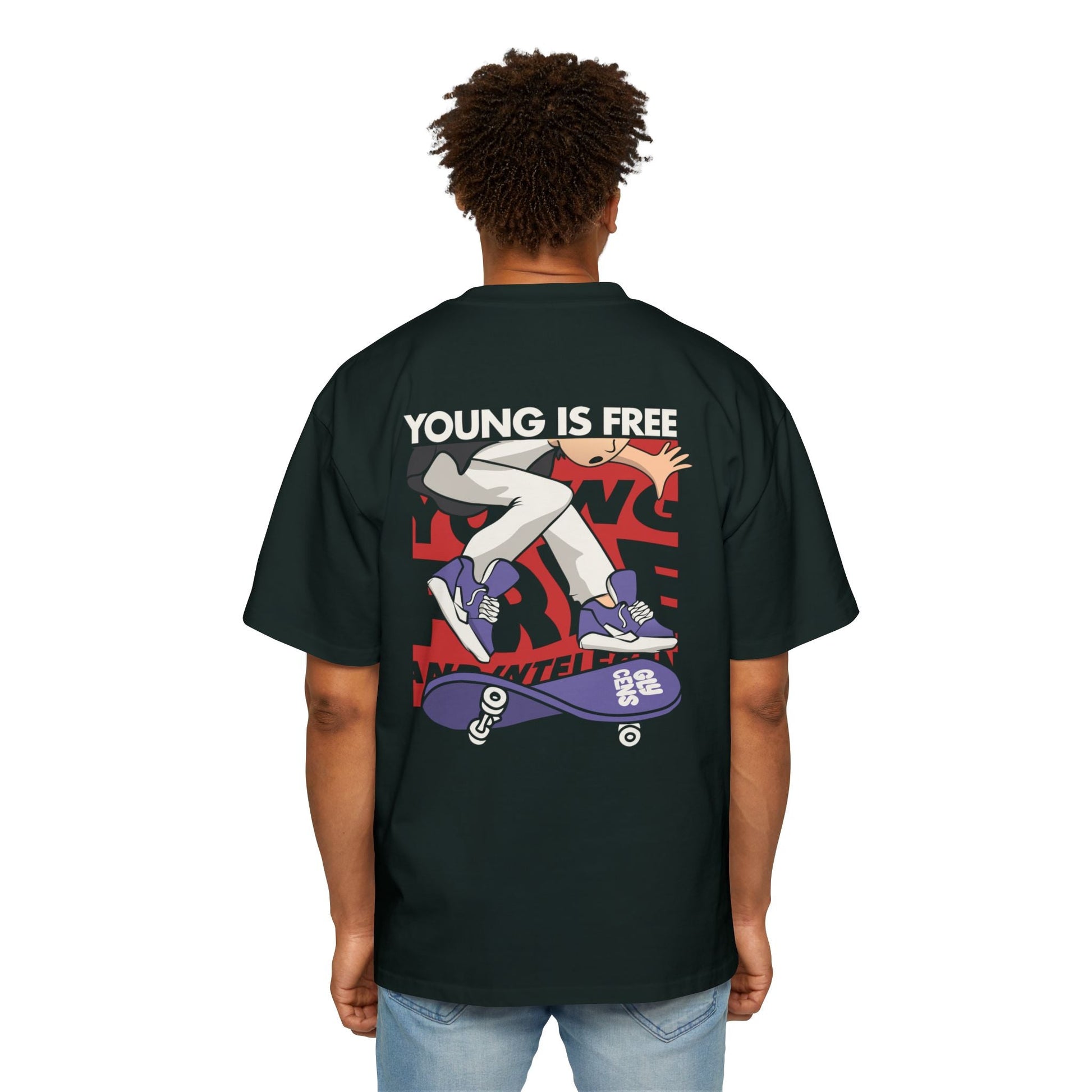 Skate Culture Men's Oversized Tee, Graphic Tee, Casual Wear, Streetwear, Birthday Gift, Summer Fashion, Youth Style - Maklenn