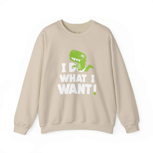 Dinosaur Sweatshirt for Kids & Teens, Funny Crewneck Gift for Birthdays or Holidays, Cute Graphic Sweater - Maklenn