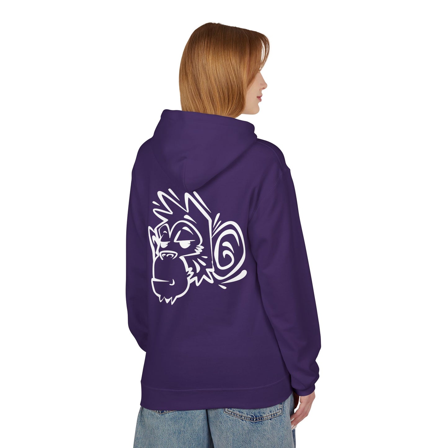 Stylish Unisex Fleece Hoodie with Unique Monkey Design - Perfect for Casual Wear, Gifts, Kids, Birthdays, and Events Printify