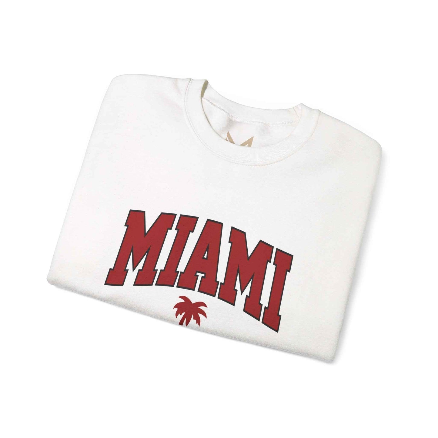 Miami Graphic Crewneck Sweatshirt, Unisex Sweatshirt, Cozy Miami Apparel, Casual Streetwear, Perfect Gift for Sport Lovers