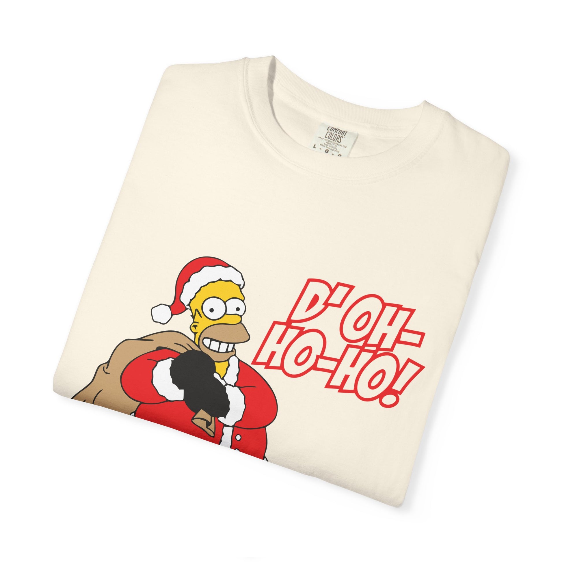 Holiday Cartoon Santa Tee — "D'oh-Ho-Ho!" Christmas T-Shirt Printify