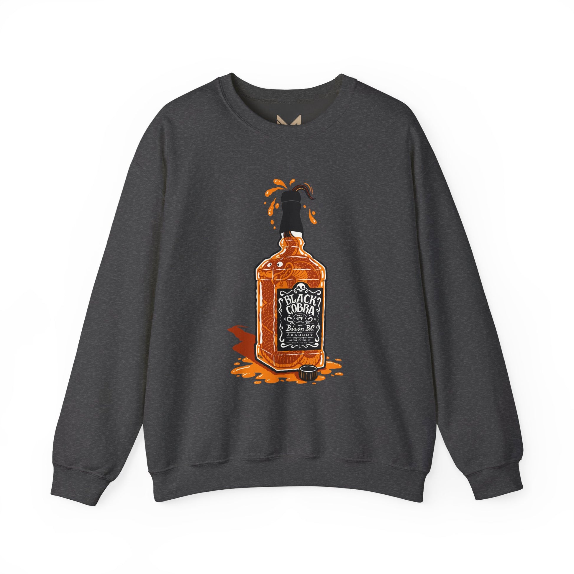Whiskey Splash Sweatshirt, Cozy Unisex Sweatshirt, Casual Fall Fashion, Perfect Gift for Whiskey Lovers, Comfortable Crewneck Printify