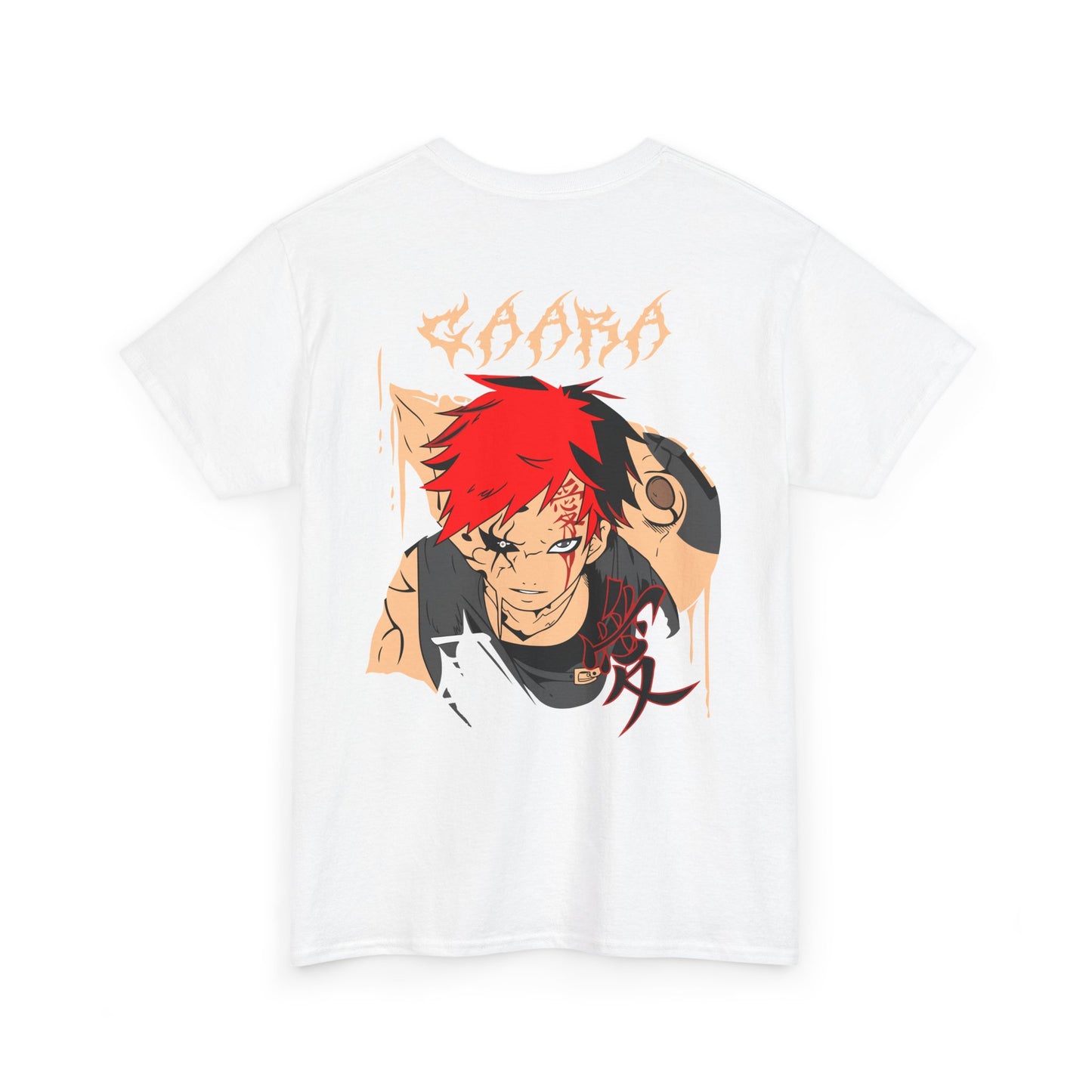Gaara Graphic Tee — Anime Character Back Print T-Shirt