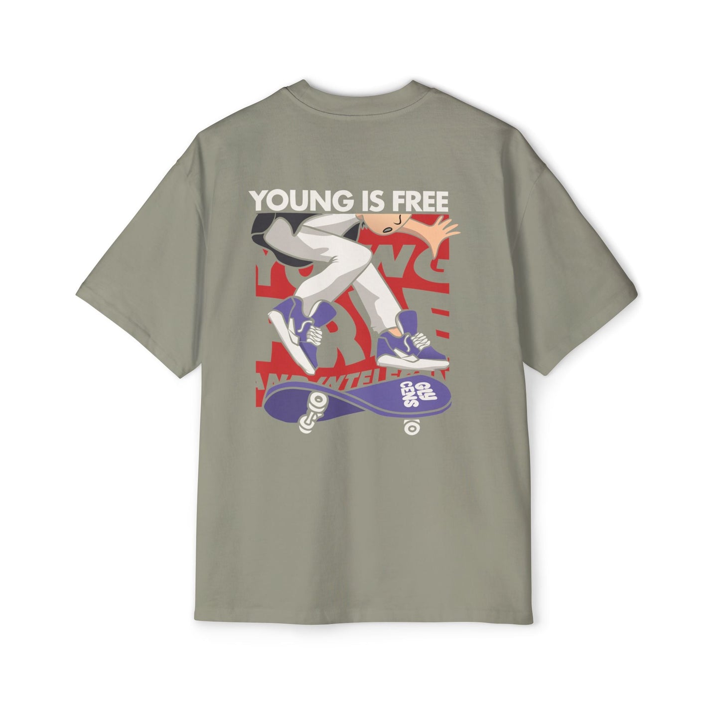 Skate Culture Men's Oversized Tee, Graphic Tee, Casual Wear, Streetwear, Birthday Gift, Summer Fashion, Youth Style - Maklenn