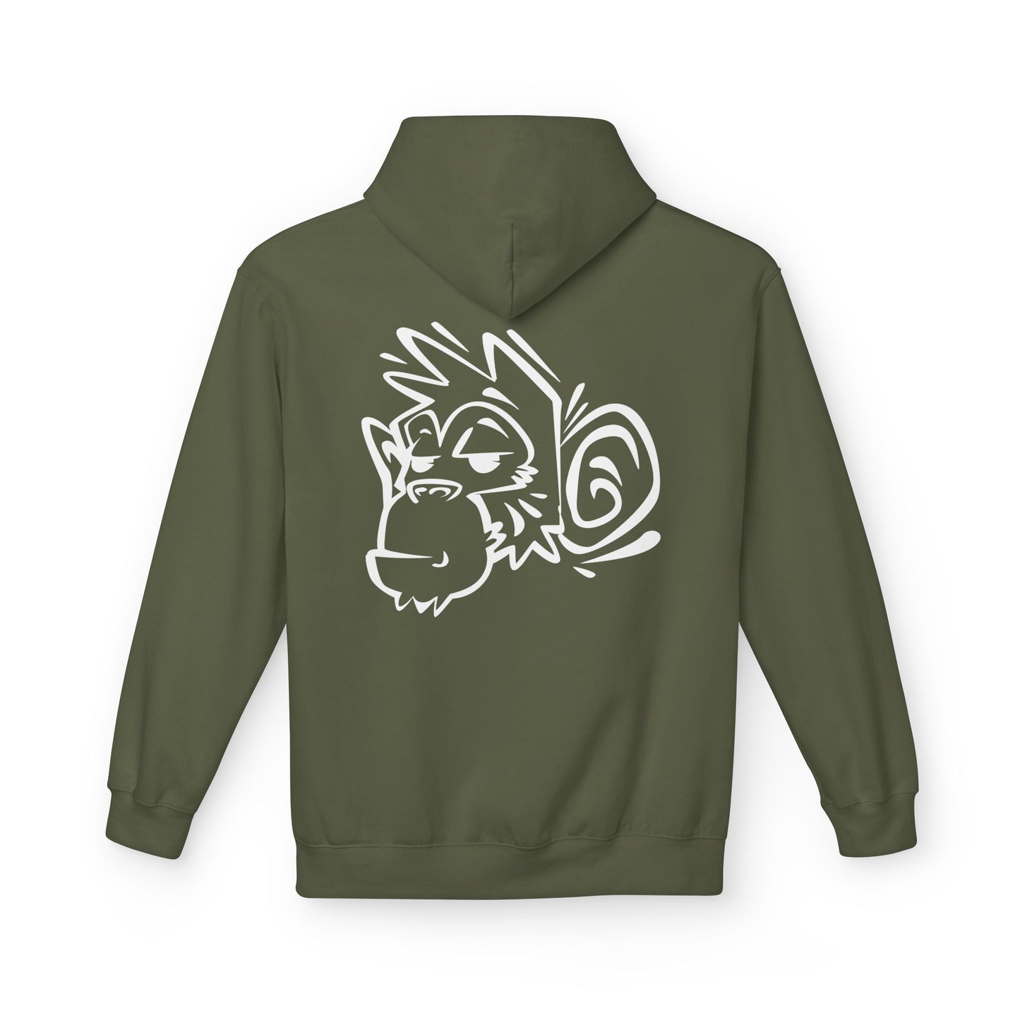 Stylish Unisex Fleece Hoodie with Unique Monkey Design - Perfect for Casual Wear, Gifts, Kids, Birthdays, and Events Printify