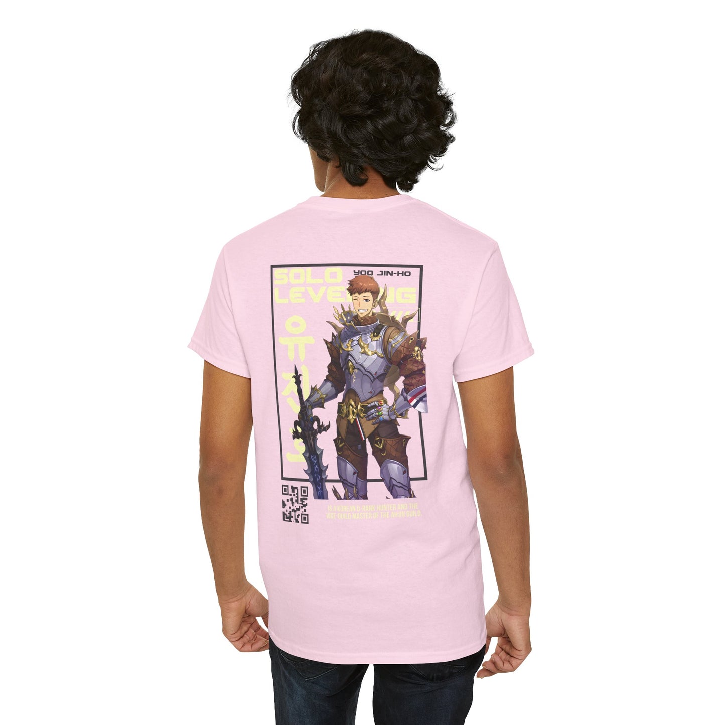 Solo Leveling T-Shirt — Anime Fantasy Graphic Tee (Front Text & Back Hunter Art)