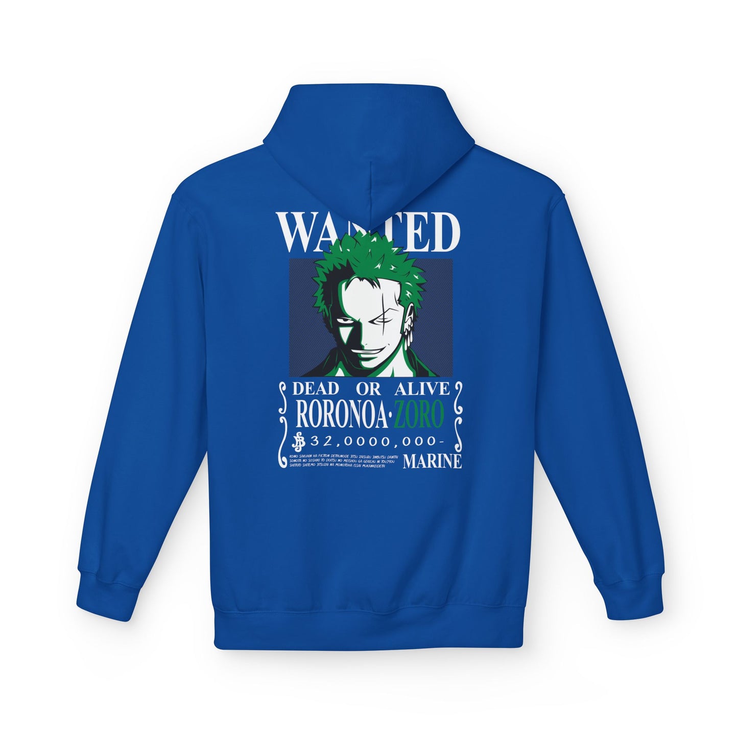 Roronoa Zoro "Wanted" Hoodie — One Piece Anime Crew Sweatshirt