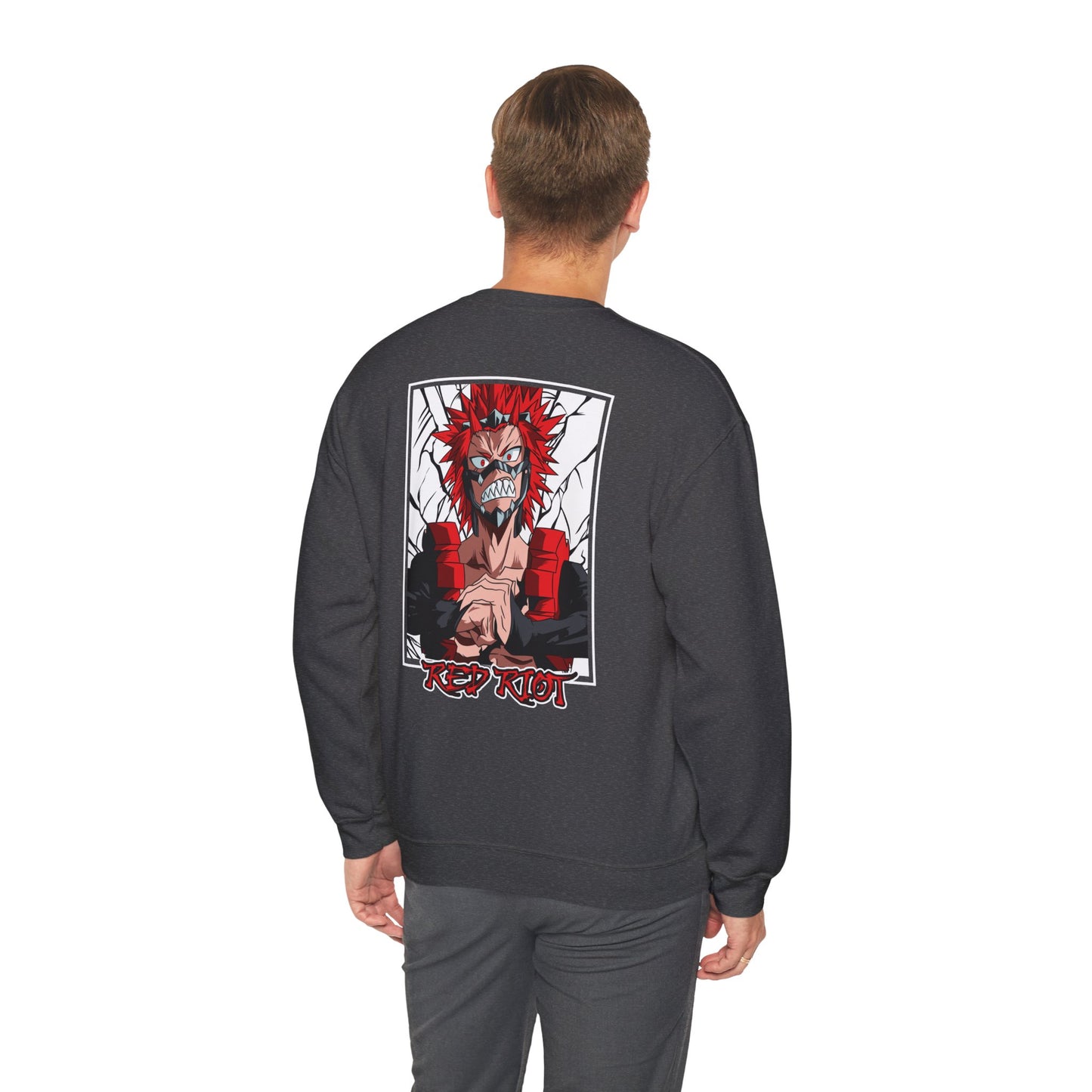 Crewneck Sweatshirt — Red Riot Anime Graphic (Keep Riot)