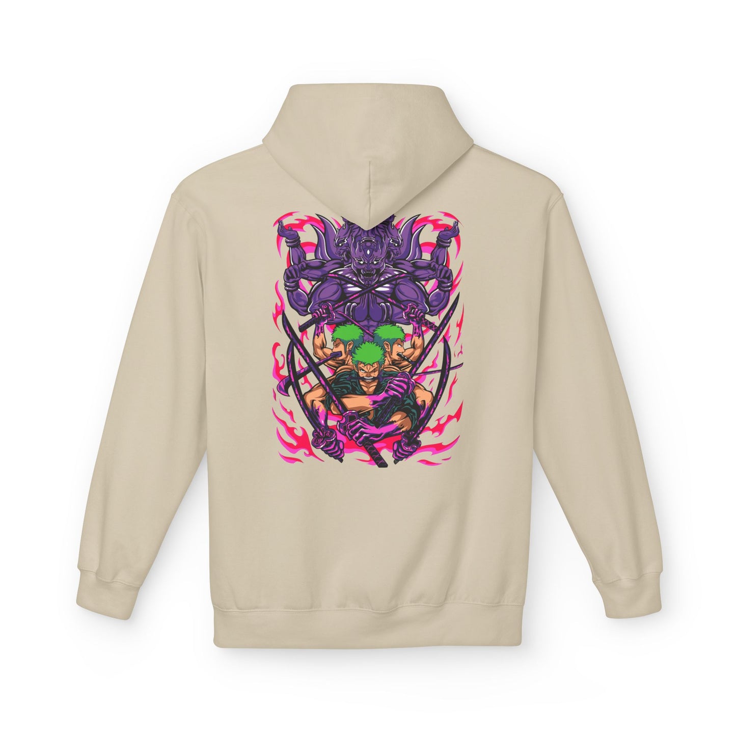 One Piece Zoro & Kuma Graphic Hoodie — Anime Pirate Crew Pullover
