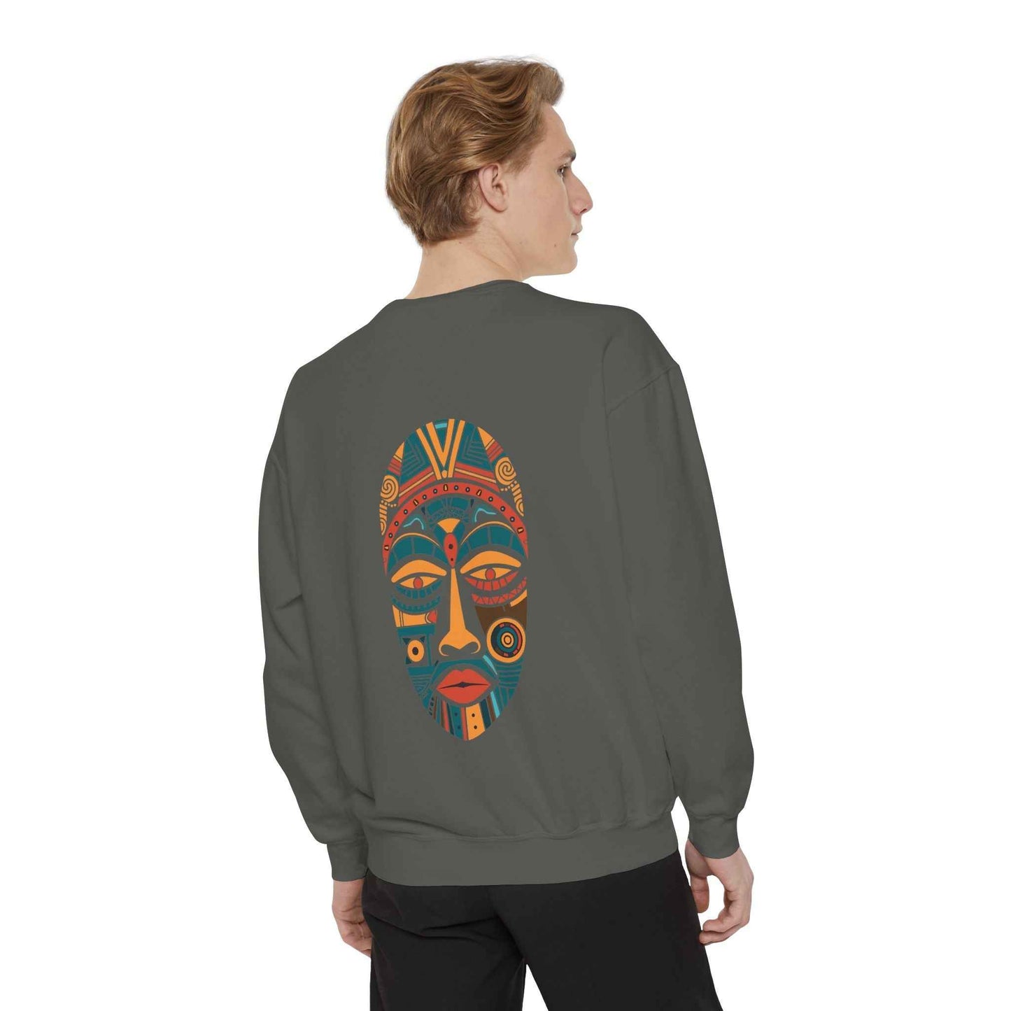 Artistic Unisex Sweatshirt - Colorful Face Design, Cozy Casual Wear, Perfect for Gifts, Fall Fashion, Unique Style
