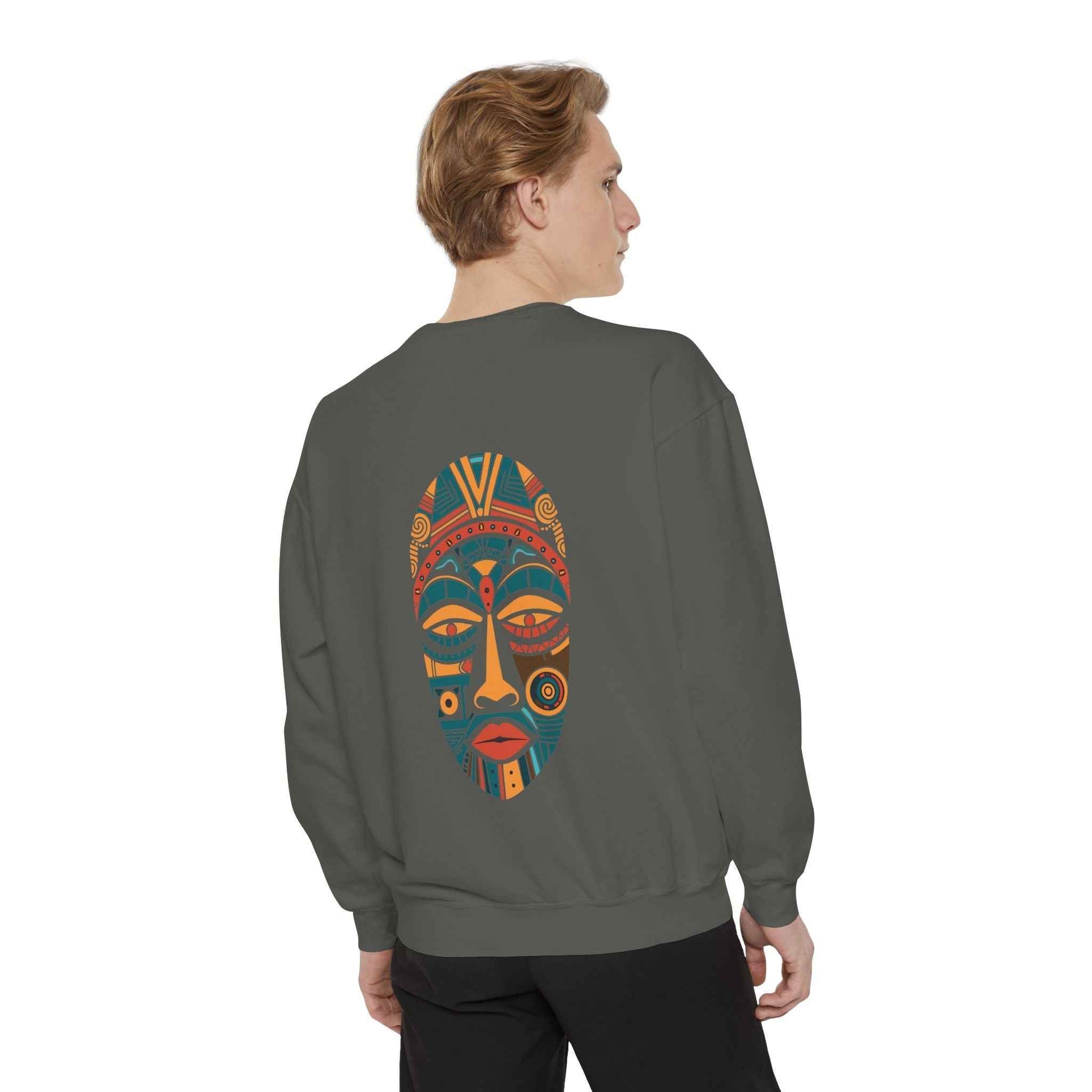 Artistic Unisex Sweatshirt - Colorful Face Design, Cozy Casual Wear, Perfect for Gifts, Fall Fashion, Unique Style