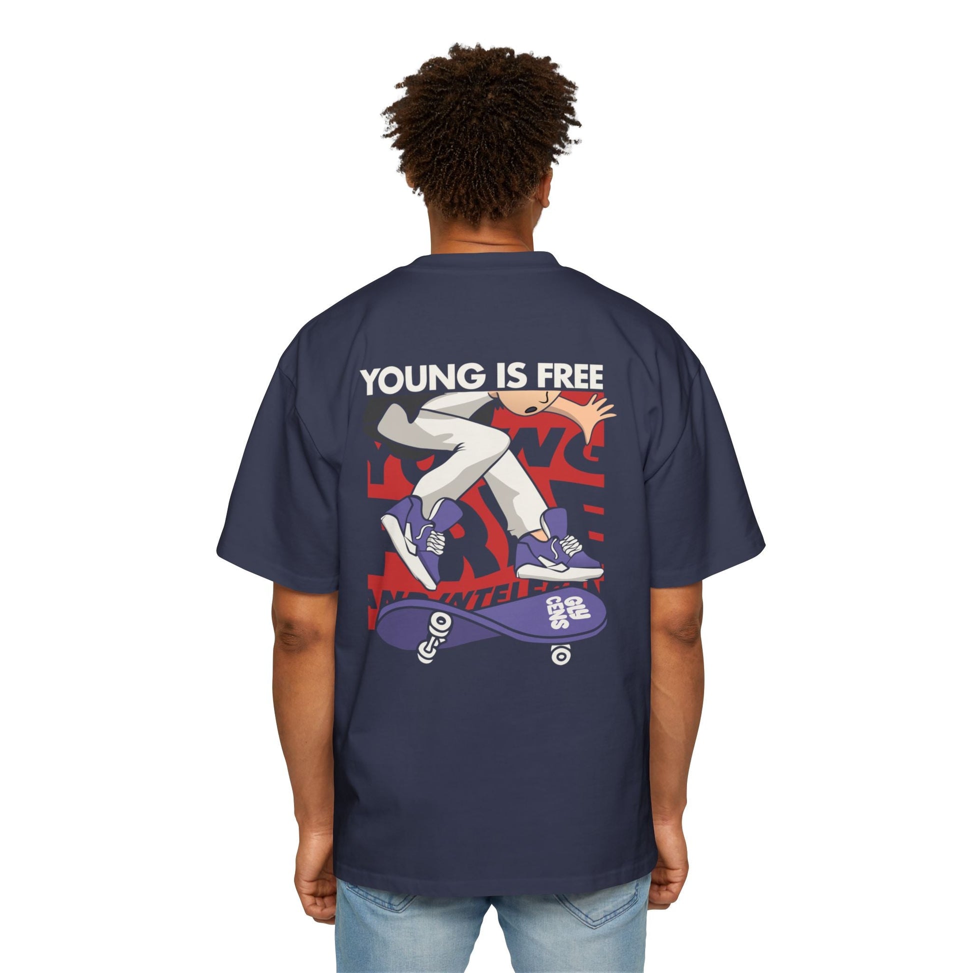 Skate Culture Men's Oversized Tee, Graphic Tee, Casual Wear, Streetwear, Birthday Gift, Summer Fashion, Youth Style - Maklenn