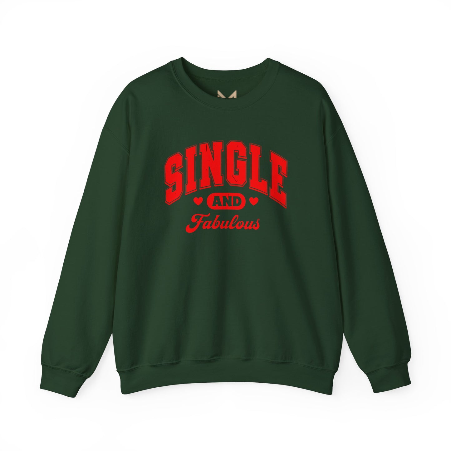 Single and Fabulous Sweatshirt | Cute Casual Crewneck | Valentine's Day Gift | Perfect for Singles | Everyday Comfort | Relaxed Fashion Printify