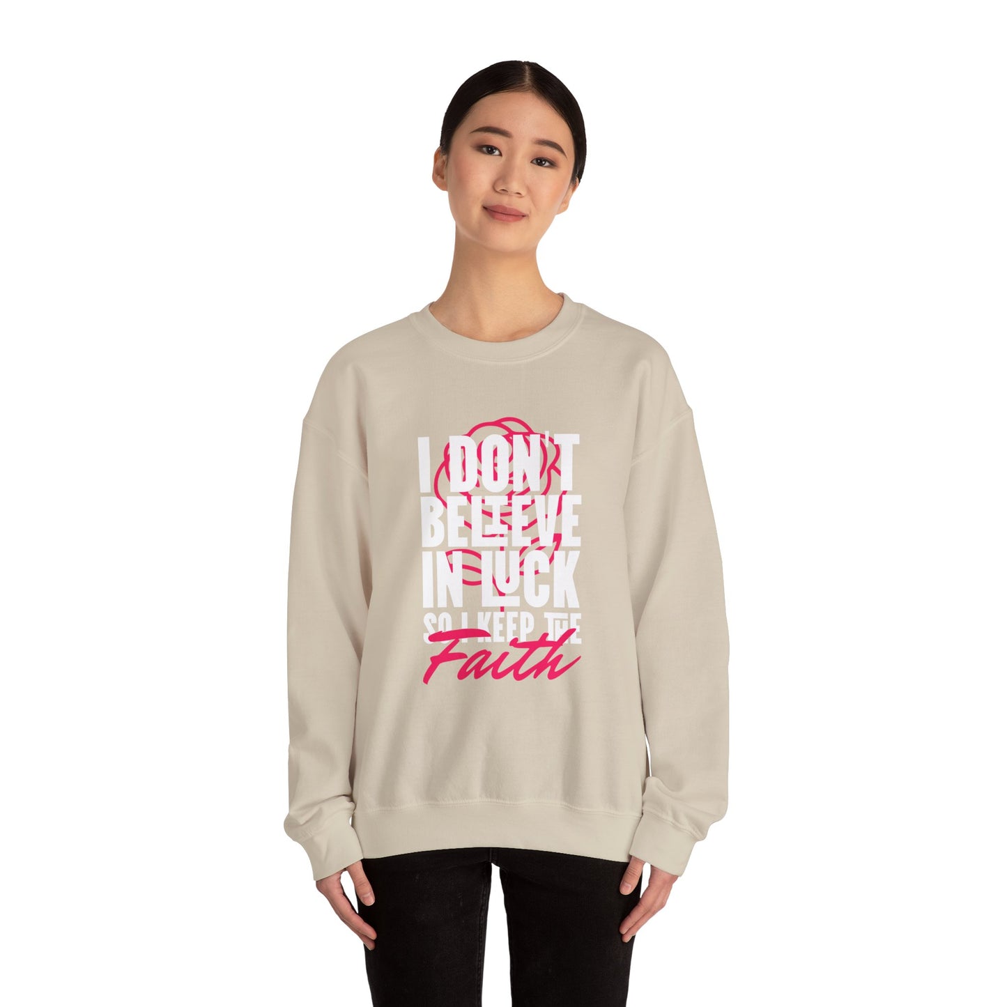 Inspirational Crewneck Sweatshirt - Motivational Apparel, Cozy Gift, Faith-Inspired Outfit, Trendy Casual Wear, Perfect for Holidays Printify