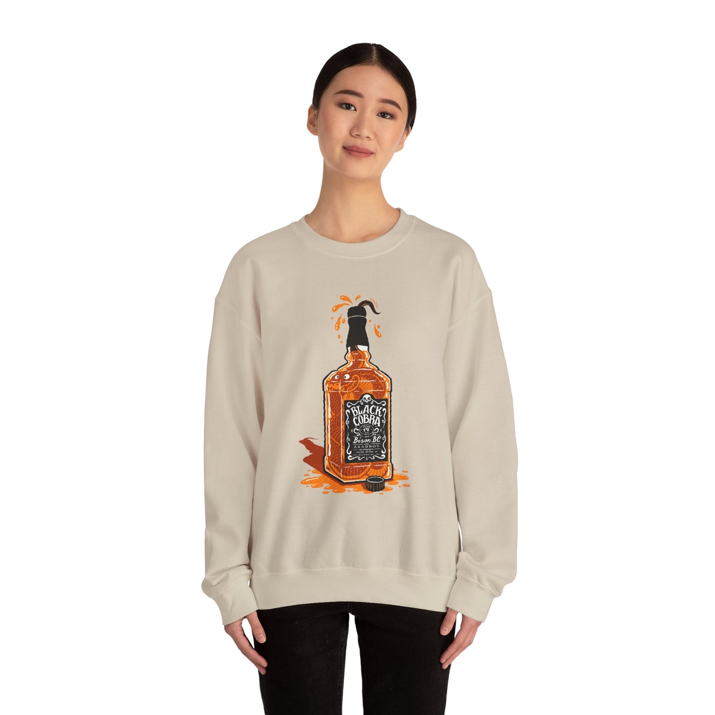 Whiskey Splash Sweatshirt, Cozy Unisex Sweatshirt, Casual Fall Fashion, Perfect Gift for Whiskey Lovers, Comfortable Crewneck Printify