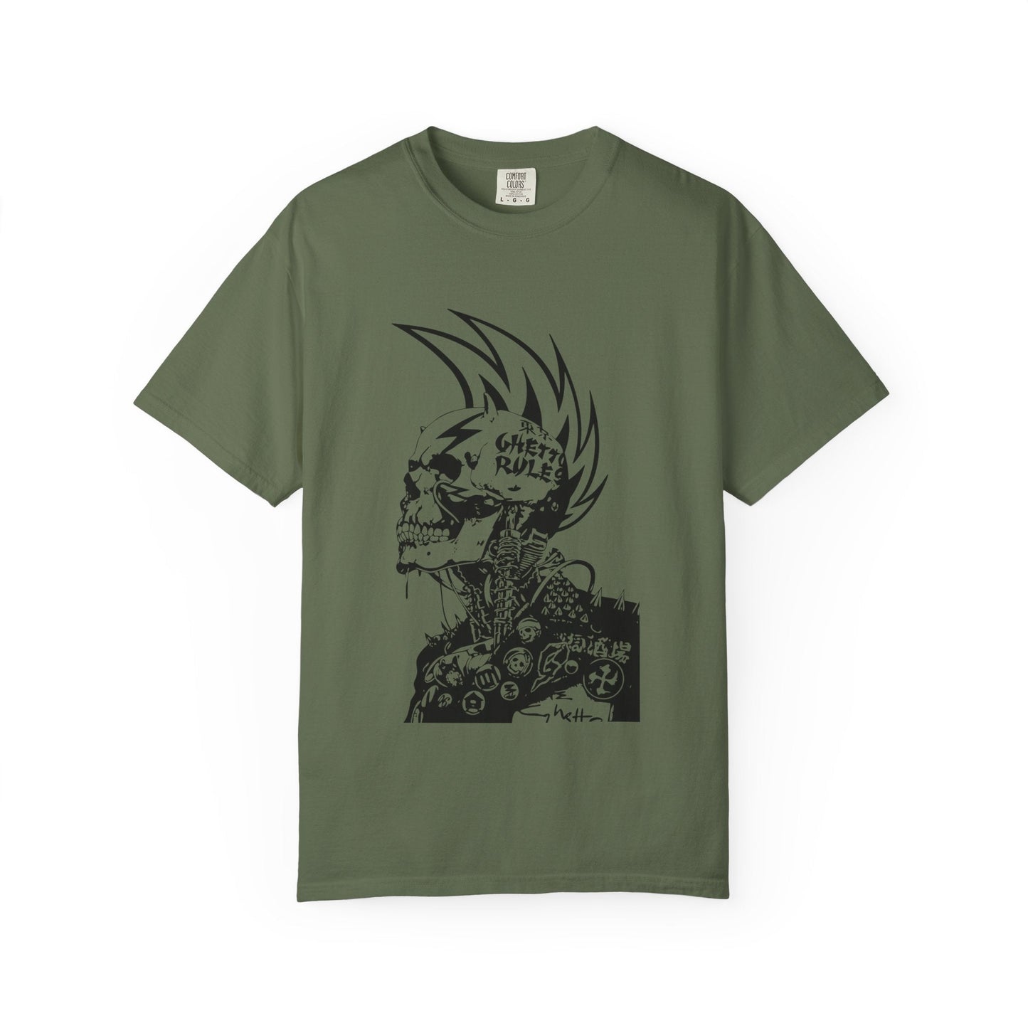 Punk Skull Graphic T-shirt for Unisex, Emo Fashion Tee, Edgy Streetwear, Gift for Music Lovers, Halloween Costume - Maklenn