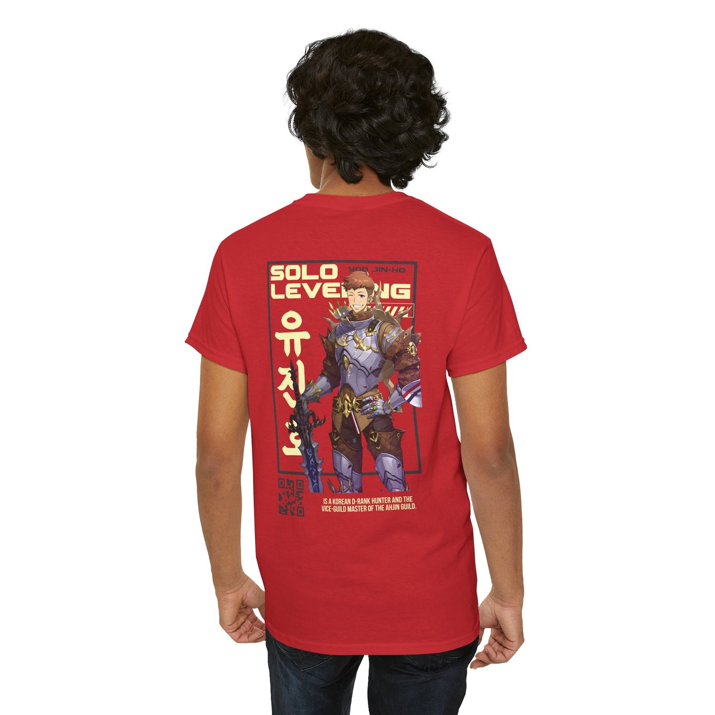 Solo Leveling T-Shirt — Anime Fantasy Graphic Tee (Front Text & Back Hunter Art)