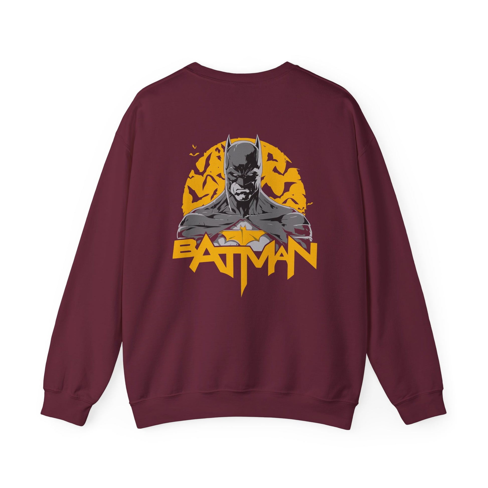 Batman Graphic Unisex Sweatshirt, Cozy Bat Symbol Sweater for Fans, Gift for Comics Lovers, Casual Wear, Birthday Gift, Halloween Apparel Printify