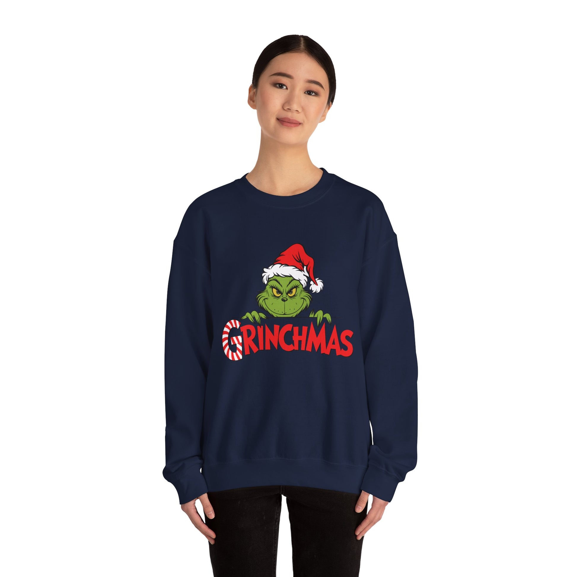 Grinchmas Sweatshirt – Funny Christmas Crewneck with Holiday Grinch Design Printify