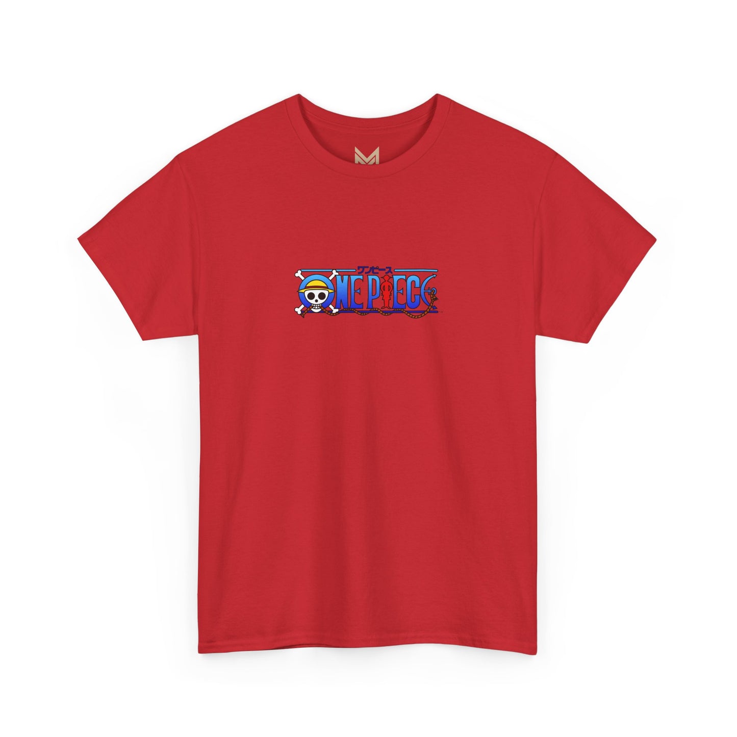 One Piece Anime Tee — White 'King' Pirate Skull Chest & Back Graphic Shirt