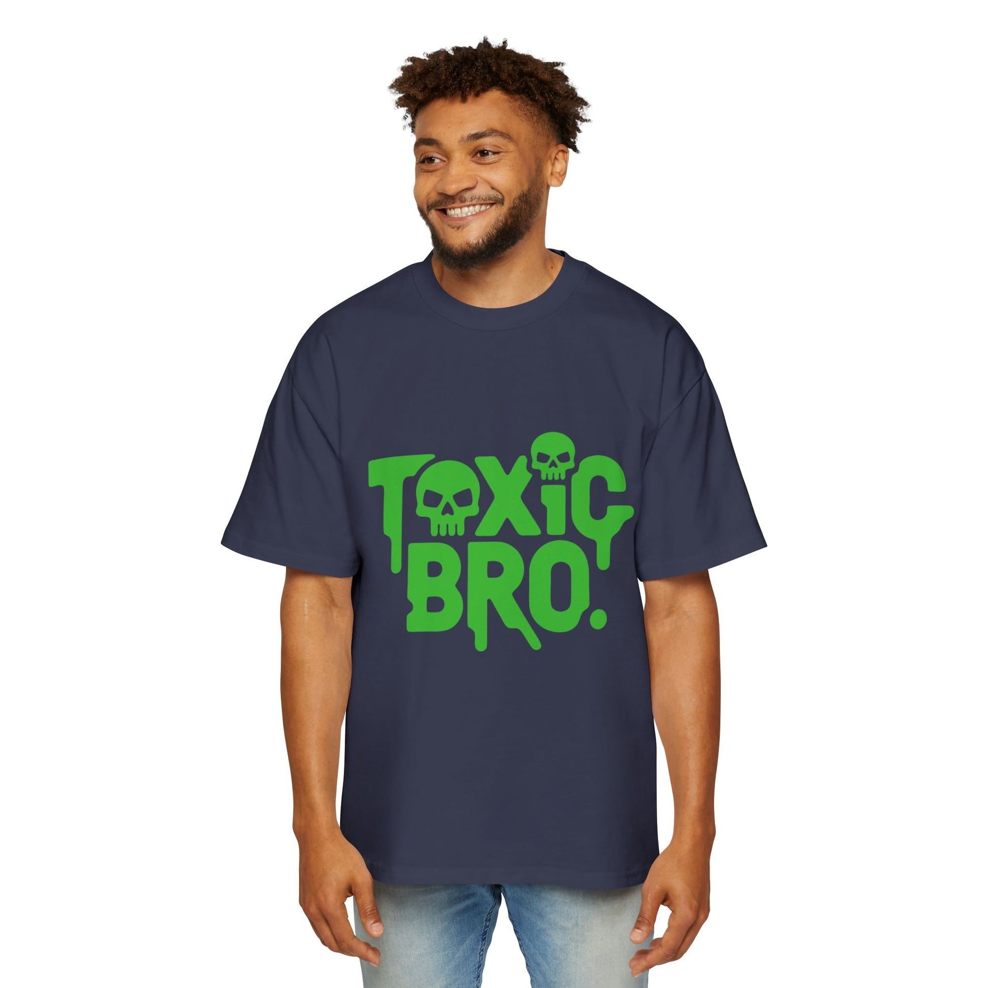 Toxic Bro Oversized Tee, Men's Graphic T-Shirt, Casual Streetwear, Gift for Him, Summer Style, Statement Shirt - Maklenn