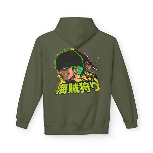 Roronoa Zoro One Piece Anime Streetwear – Premium Hoodie | Maklenn – Front View