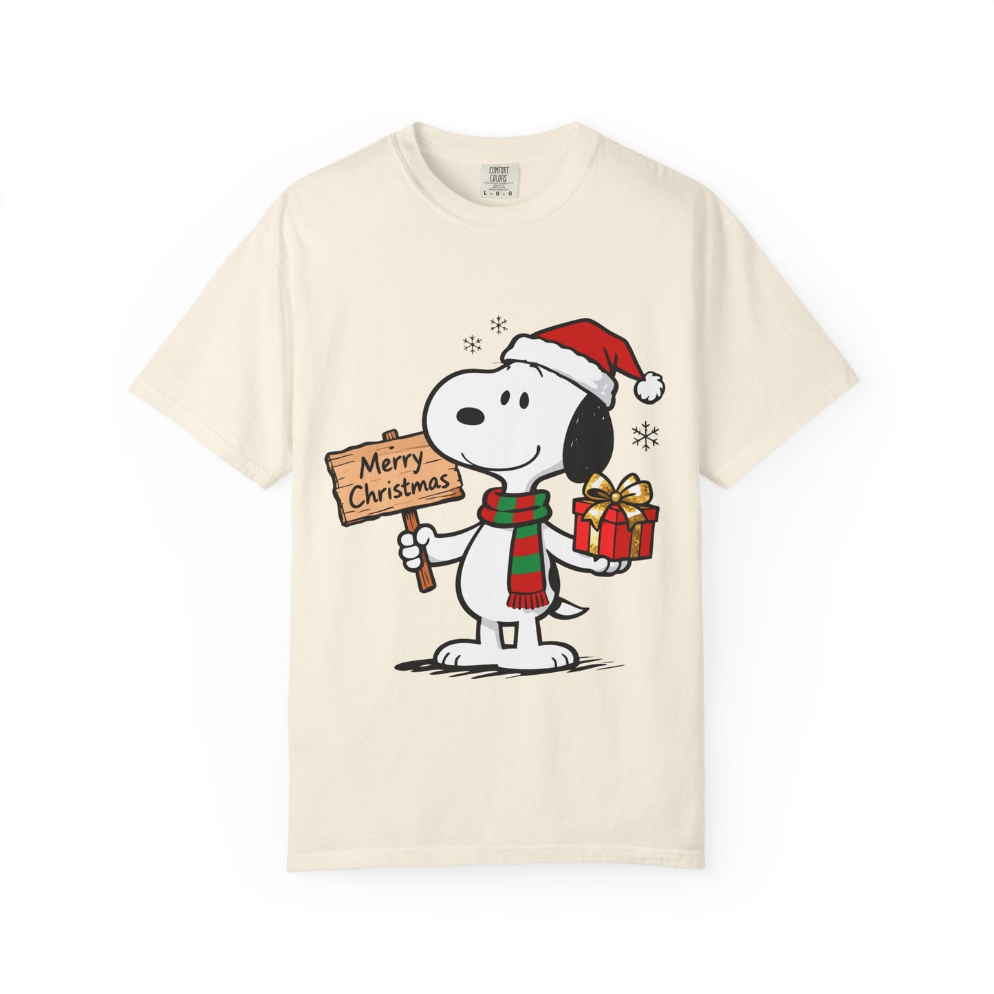 Snoopy Merry Christmas T-Shirt — Holiday Cartoon Dog Tee Printify