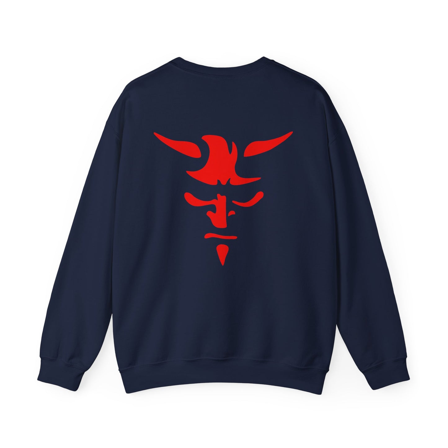 Red Tribal Bull Back Graphic Sweatshirt Printify