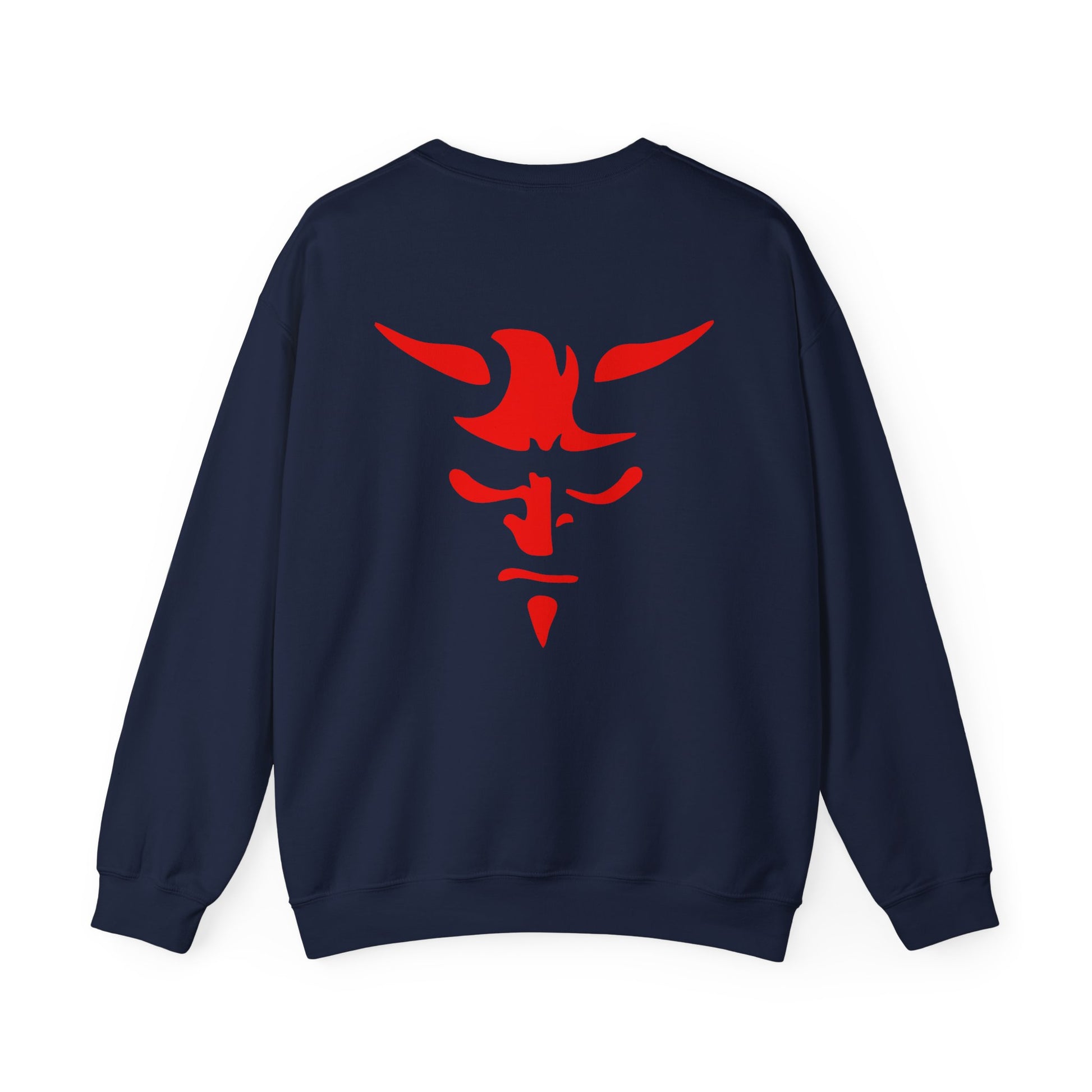 Red Tribal Bull Back Graphic Sweatshirt Printify