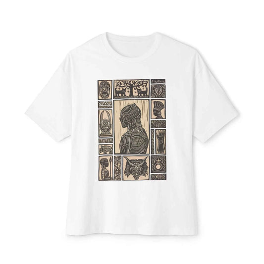 Artistic Oversized Boxy Tee with Unique Design | Unisex Graphic Shirt for Comfortable Streetwear and Casual Outfits