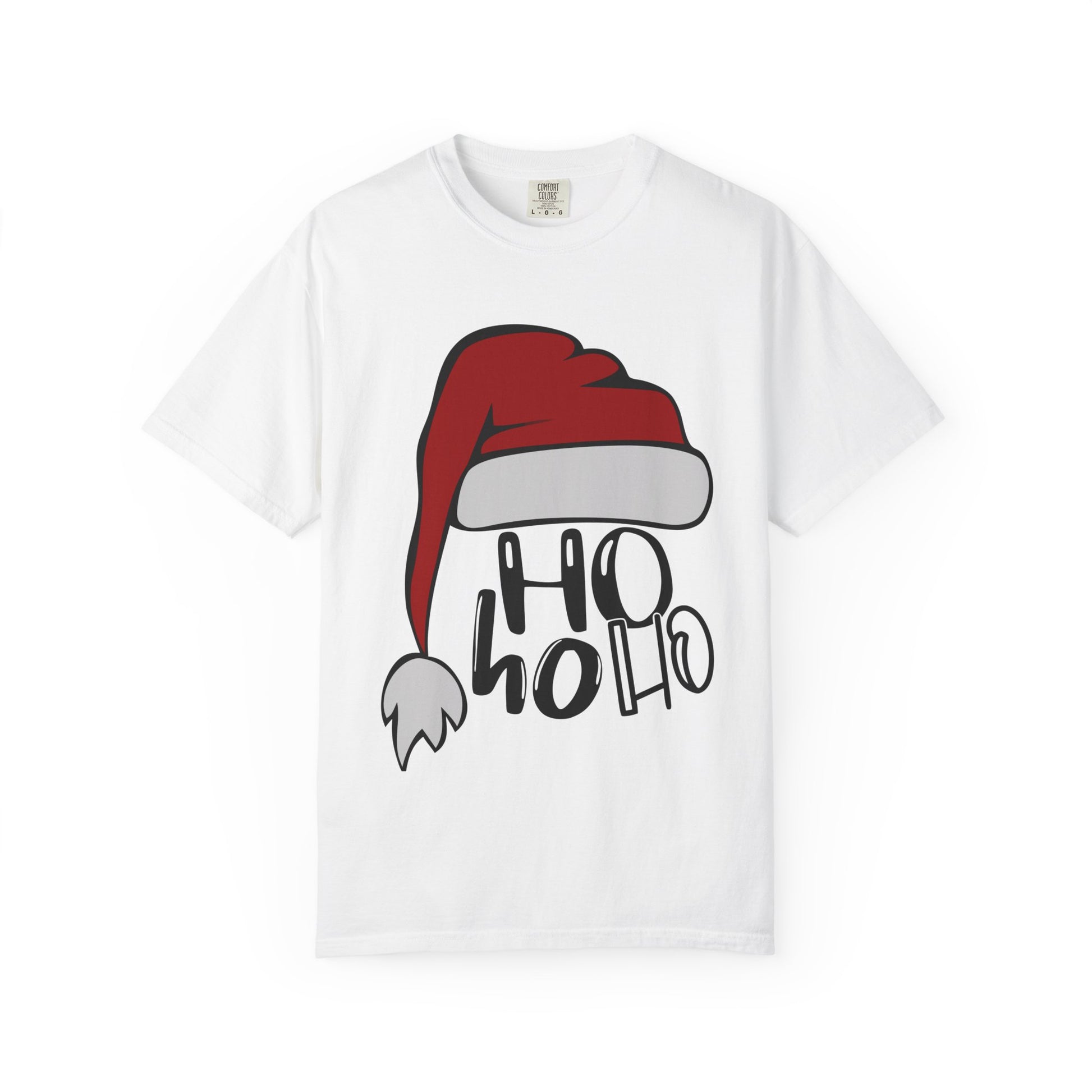 Christmas Santa Hat T-Shirt — "Ho Ho Ho" Holiday Tee Printify