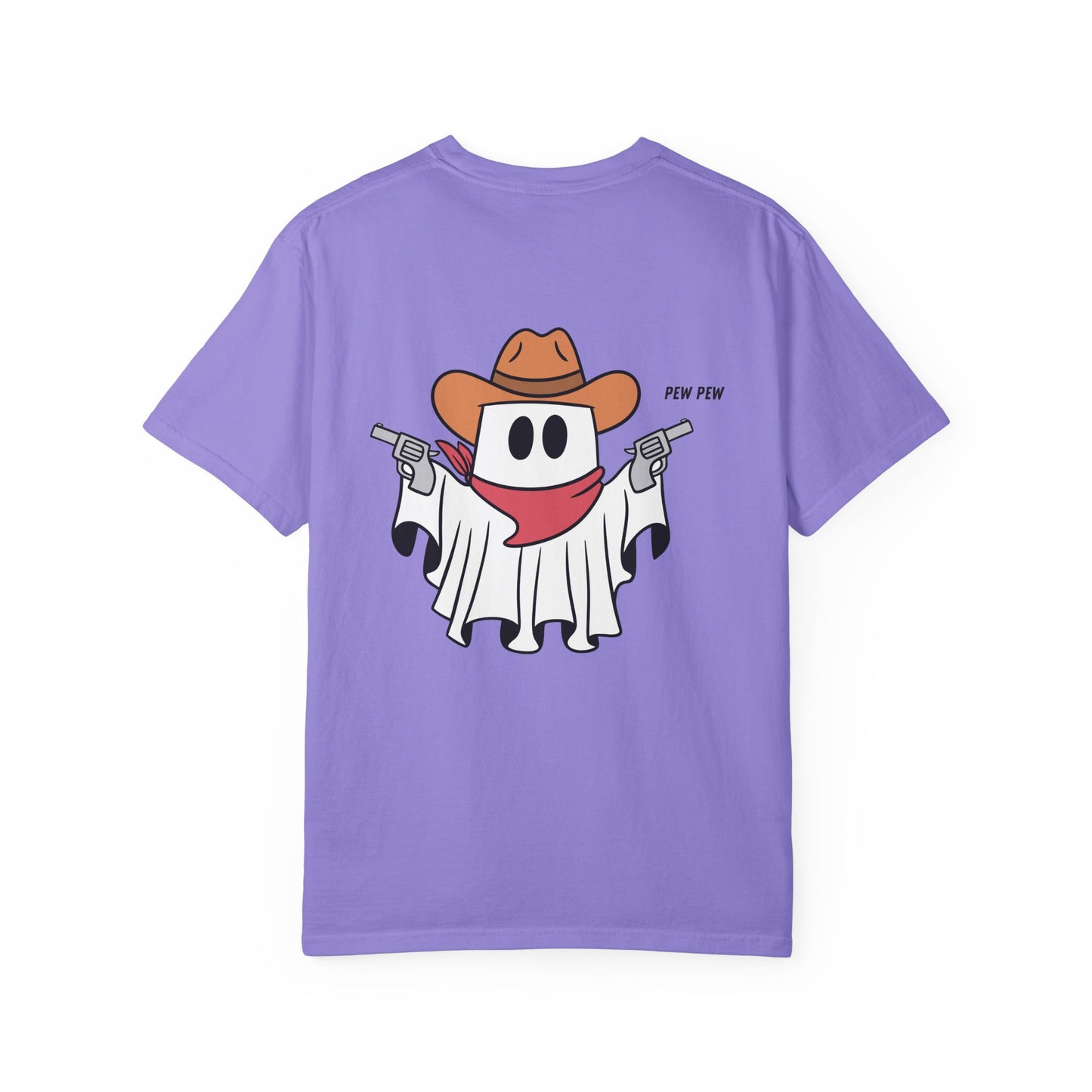 Ghost Cowboy T-Shirt — 'Pew Pew' Western Ghost Graphic Tee Printify
