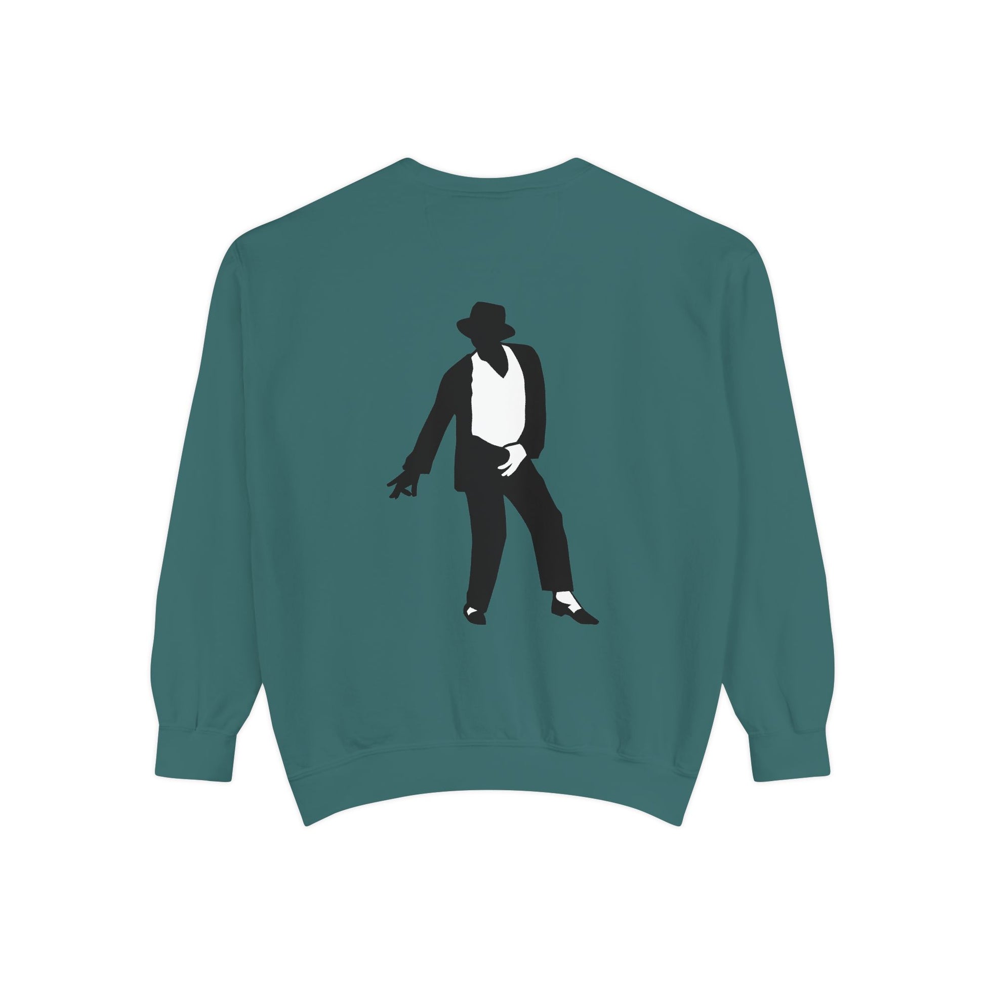 Stylish Unisex Garment-Dyed Sweatshirt, Casual Wear, Gift for Music Lovers, Retro Fashion, Unique Streetwear, Perfect for Parties,Michel jackson style sweatshirt,USA trend sweatshirt Printify