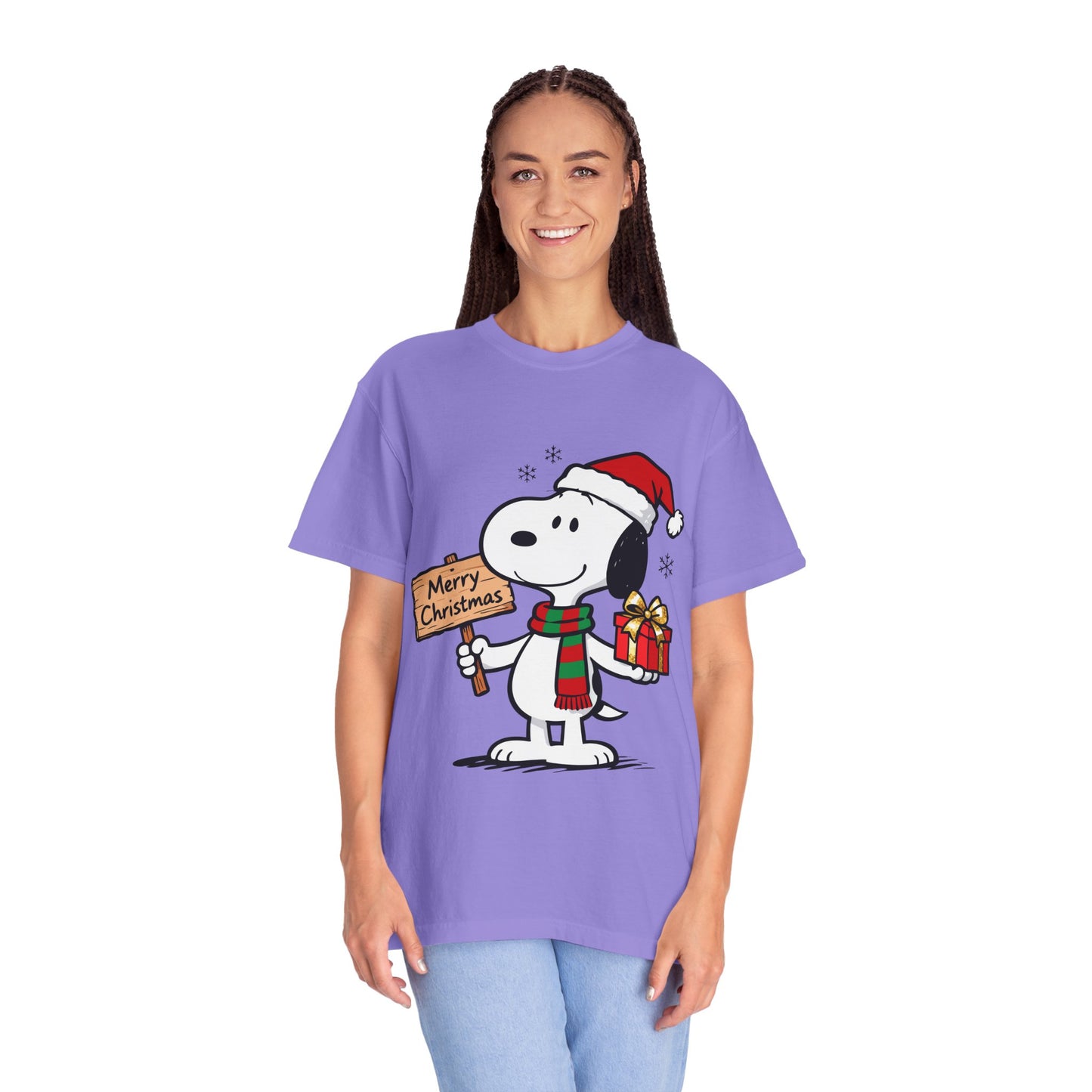 Snoopy Merry Christmas T-Shirt — Holiday Cartoon Dog Tee Printify