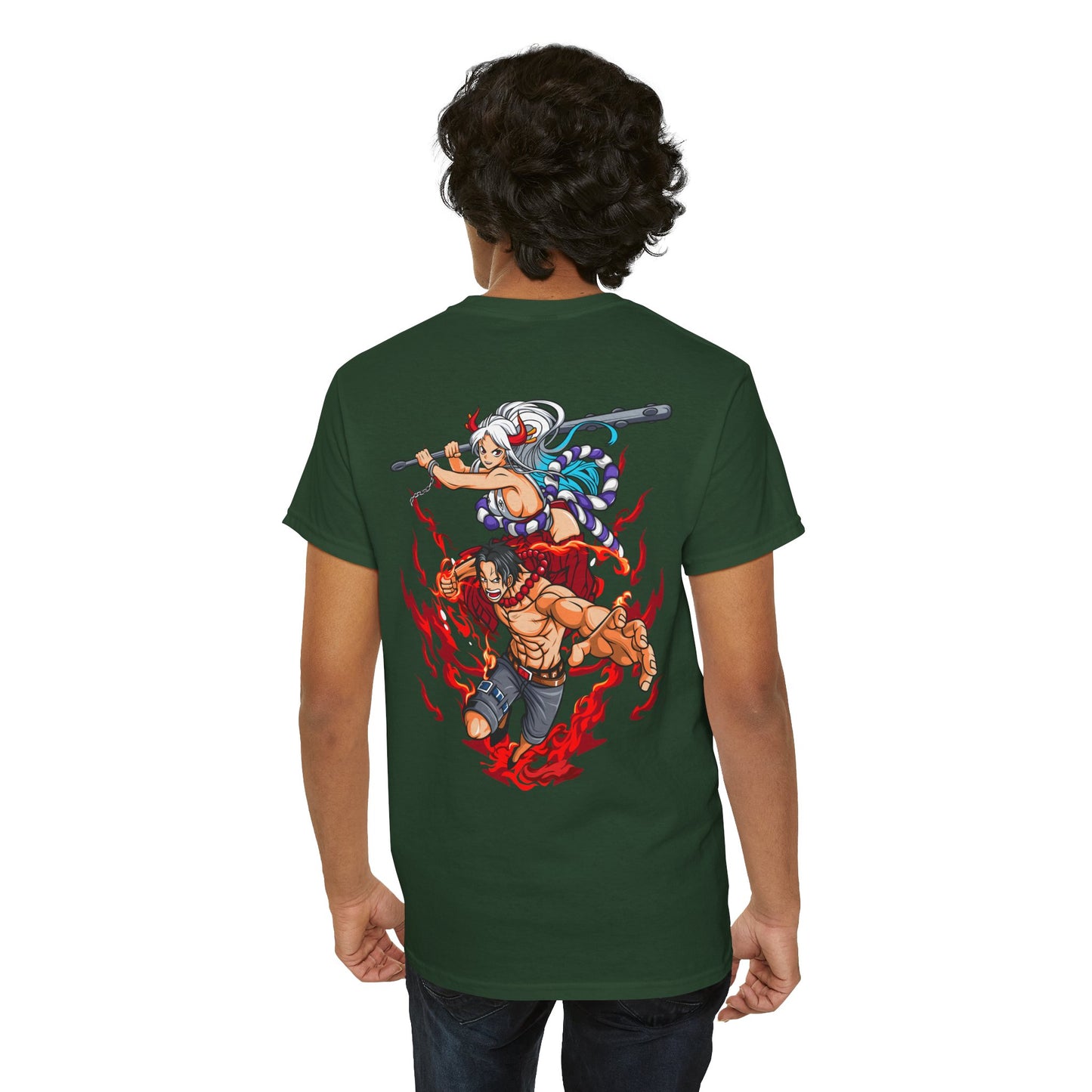 One Piece Anime T-Shirt — Luffy & Whitebeard Battle Graphic Tee
