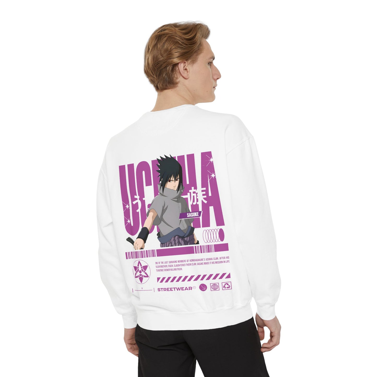 Sweatshirt - Uchiha Sasuke Anime Streetwear Printify