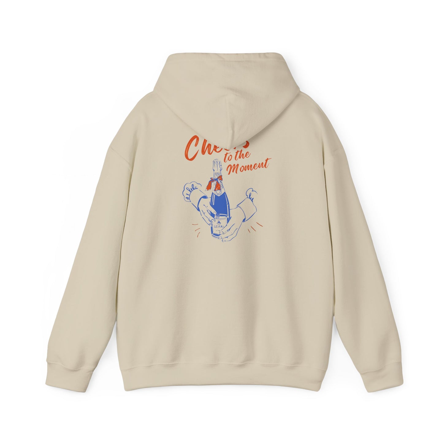 Cheers to the Moment Hoodie - Cozy Sweatshirt for Celebrations, Casual Wear, Gift for Friends, Unisex Apparel, Everyday Comfort Printify