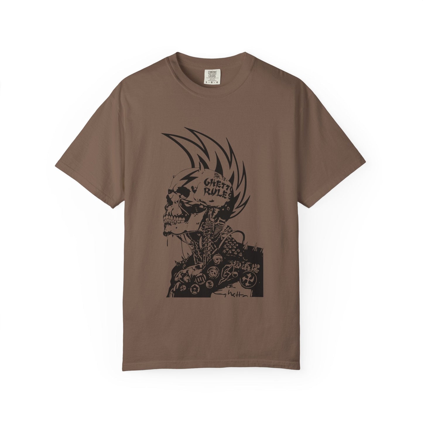 Punk Skull Graphic T-shirt for Unisex, Emo Fashion Tee, Edgy Streetwear, Gift for Music Lovers, Halloween Costume - Maklenn