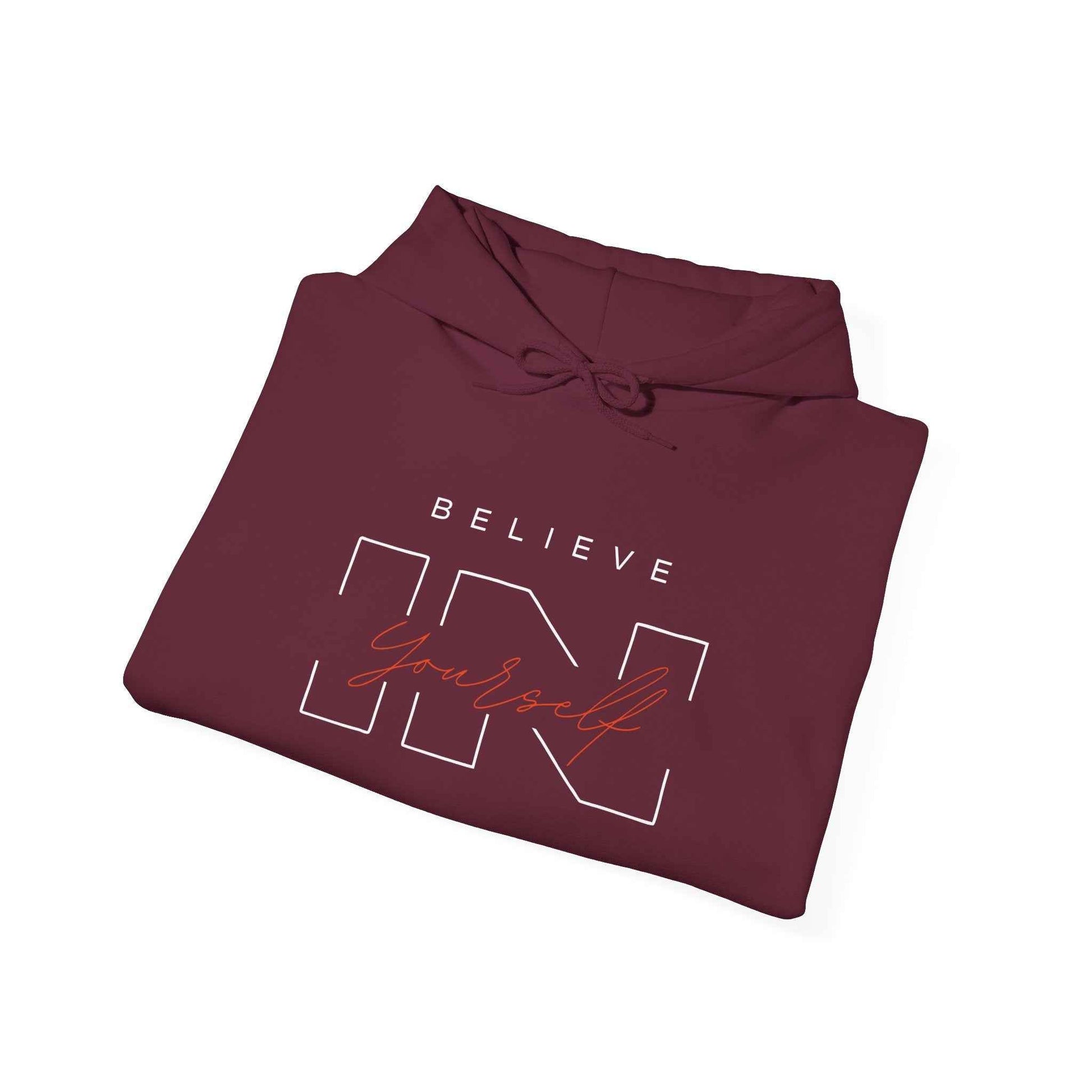 Believe in Yourself Hoodie - Inspirational Unisex Sweatshirt, Cozy Pullover, Motivational Gift, Self-Care Apparel, Everyday Comfort