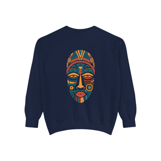 Artistic Unisex Sweatshirt - Colorful Face Design, Cozy Casual Wear, Perfect for Gifts, Fall Fashion, Unique Style Printify