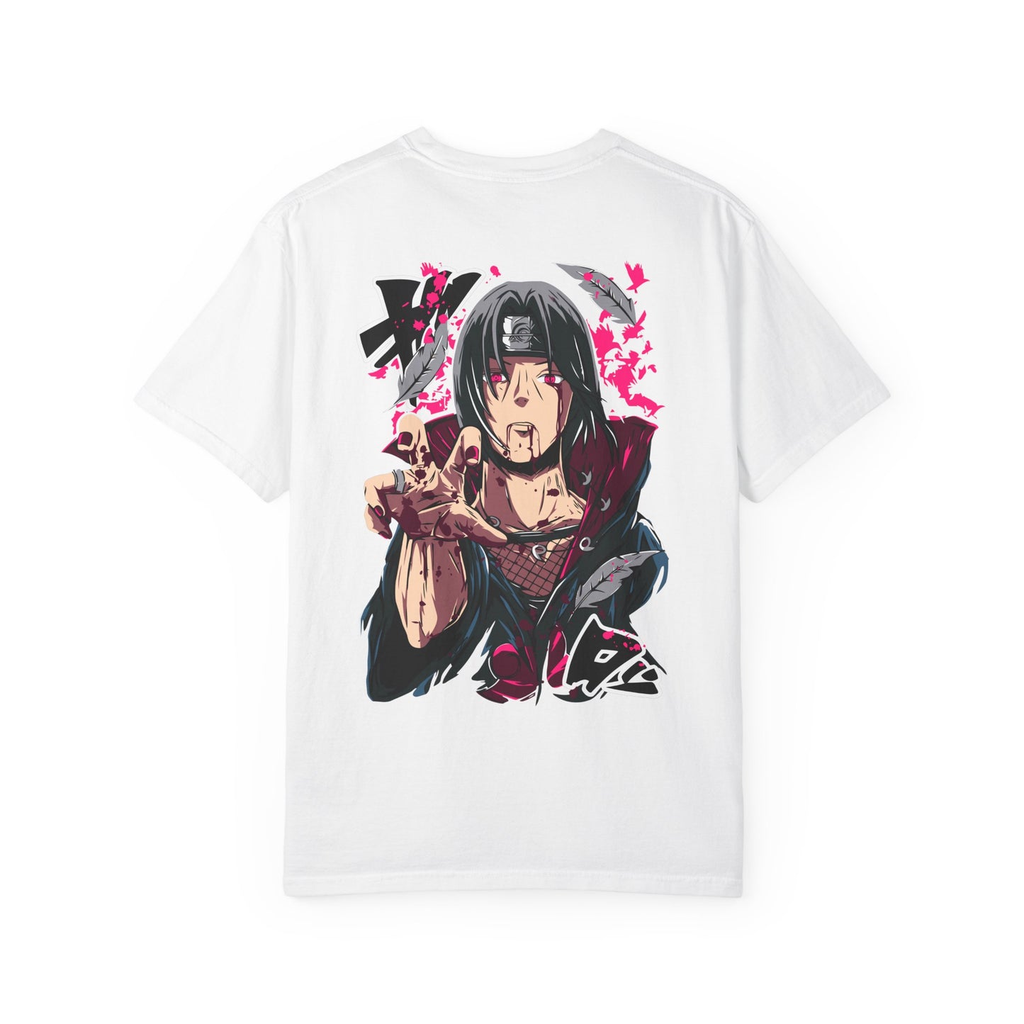 Itachi Uchiha Anime Graphic T-Shirt — Itachi Sharingan Back Print Printify