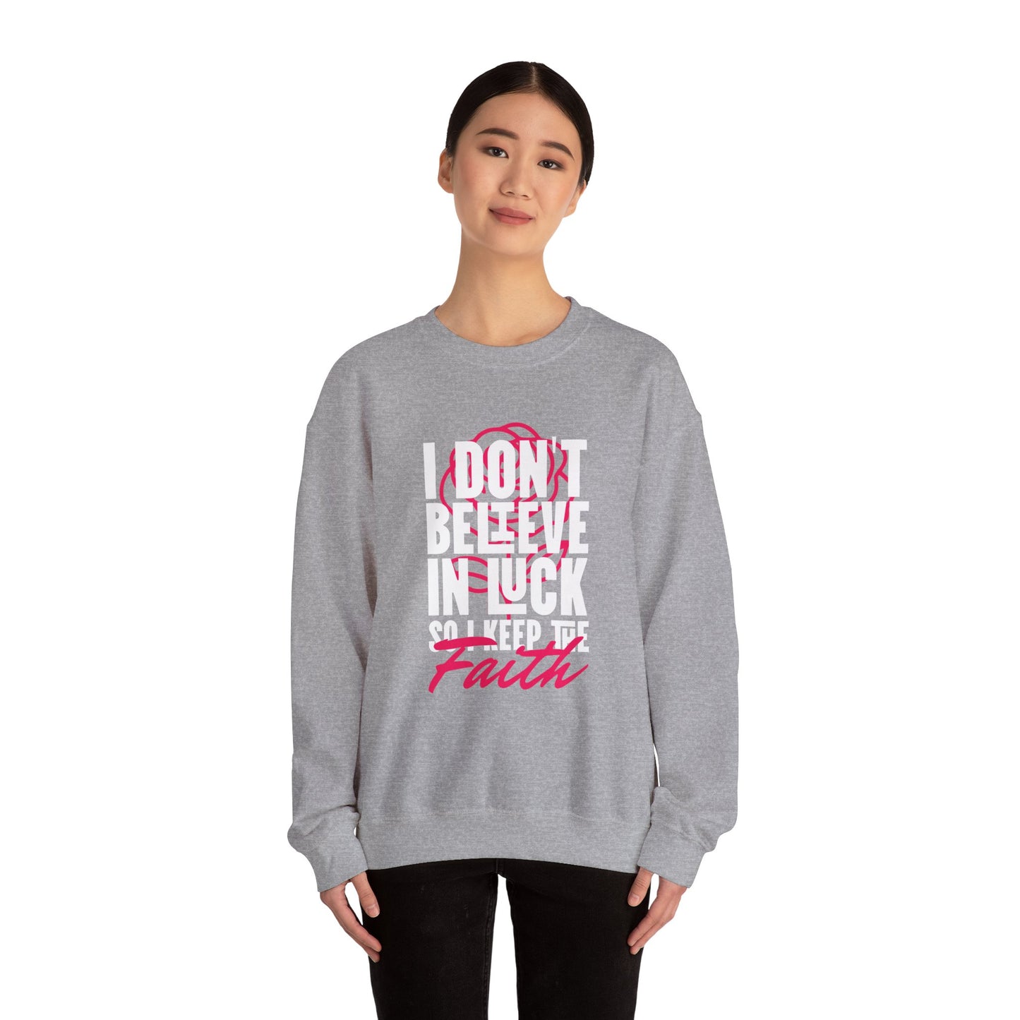 Inspirational Crewneck Sweatshirt - Motivational Apparel, Cozy Gift, Faith-Inspired Outfit, Trendy Casual Wear, Perfect for Holidays Printify