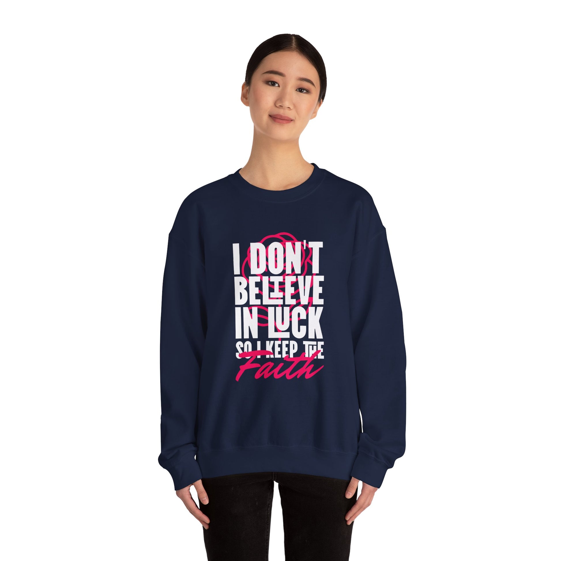 Inspirational Crewneck Sweatshirt - Motivational Apparel, Cozy Gift, Faith-Inspired Outfit, Trendy Casual Wear, Perfect for Holidays Printify