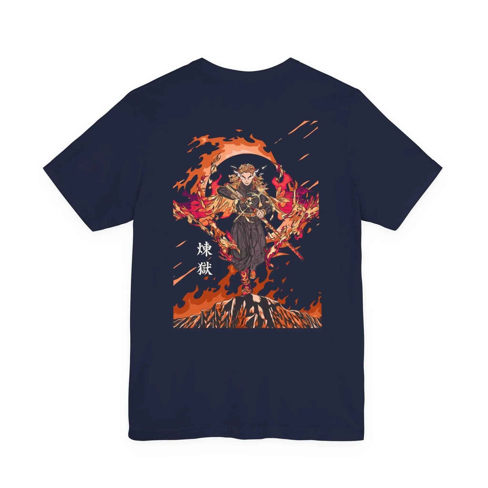 Rengoku Demon Slayer T-Shirt - Unisex Short Sleeve Tee for Fans, Perfect Gift for Cosplay and Everyday Wear